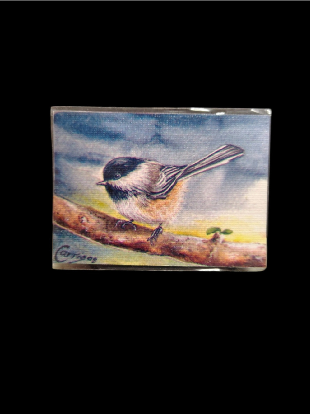 artist Signed Aceo Print "Chickadee" Sign Dated Numbered 2018 1/200